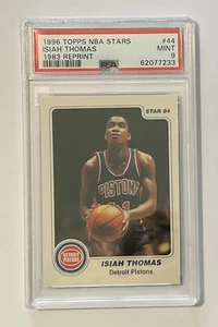 1996 Topps NBA Stars Isiah Thomas 1983 Reprint #44 PSA MINT 9 - Picture 1 of 2