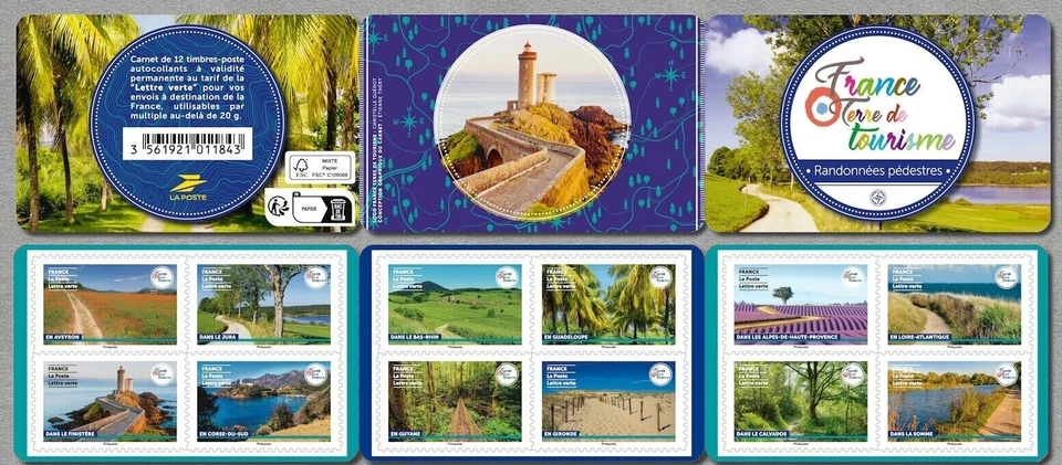 france 2023 Land of Tourism Hiking nature bridge lighthouse lake trees 12v BKLT - Image 1 of 1