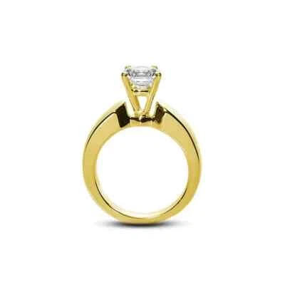 14K Yellow Gold 0.24 Carat Lab Created CVD Diamond Solitaire Engagement Ring - Image 1 of 4