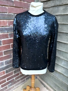 Jaded London Sequin Pullover XS Dark Rainbow effect - Picture 1 of 12
