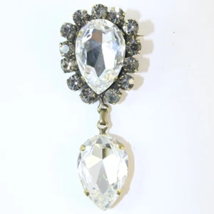 Austrian Clear Crystal Brooch - Picture 1 of 3