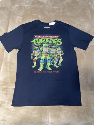 Nickelodeon Teenage Mutant Ninja Turtles T-Shirt | Tee Boys Size XXL(18) Navy - Image 1 of 3
