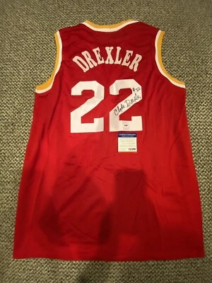 Signed Clyde Drexler Jersey With COA PSA/DNA - Image 1 of 4