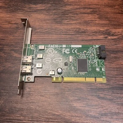LSI PCI FireWire Card IEEE 1394 2 Ports & Front Panel Header FAE10 Dell - Image 1 of 4