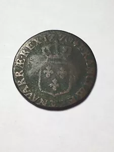 Royal Coin Louis XV Half Sol With Old Head 1770 Besançon (8-14) - Picture 1 of 3