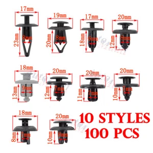100pcs Bumper Fender Screw Rivet Fastener Clip For Toyota Camry Corolla RAV4 - Picture 1 of 7