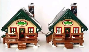 FISHERMAN'S NOOK CABINS BAJO Y TRUCHA # 54615 s/2 DEPT 56 PUEBLO DE NIEVE RETIRADO - Imagen 1 de 10