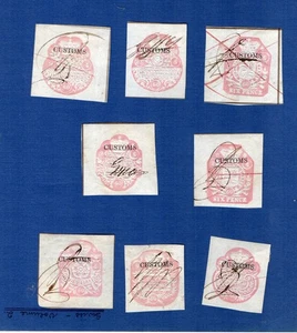 Stamps collection Fiscal & Revenue QV Queen Victoria Embossed Stamped Used #022 - Picture 1 of 1