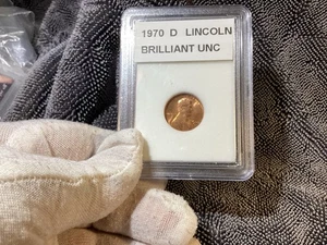 1970 D LINCOLN CENT BRILLIANT UNCIRCULATED in GENERIC SLAB  - Picture 1 of 6