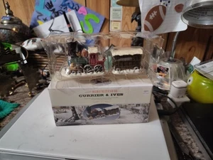 Rara fermata treno porcellana natalizia Currier Ives Museum of the City New York - Foto 1 di 4