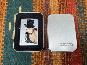 Retired 2006 Olivia Polished Chrome Piano Player Zippo Lighter - Picture 1 of 9