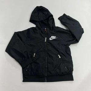 Nike Jacke Jungen Jugend 7 schwarz Sportswear Mesh gefüttert Kapuze Windbreaker - Bild 1 von 5