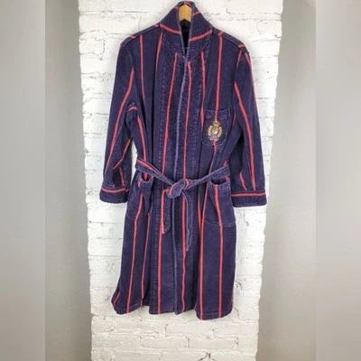 Bata de felpa vintage años 90 Y2K Polo Ralph Lauren con escudo Foto 1 de 4