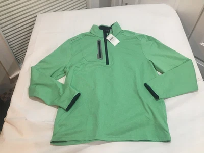 NWT $148.00 RLX Golf Ralph Lauren Mens Luxury Perf. 1/4 Zip Shirt Green MEDIUM - Image 1 of 2