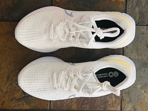 Nike Womens React Infinity Run Flyknit 3 'White Light Marine' DD3024-100 Sz 9 - Picture 1 of 7