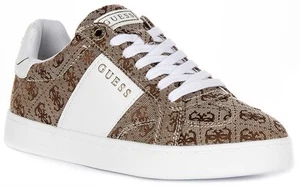 Guess Fljro5Fal12 Jrone 4G Logo Mujer Entrenador Beige Marrón Reino Unido 3-8 - Imagen 1 de 6