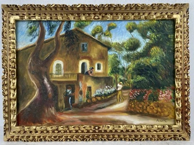 Pierre-Auguste Renoir óleo sobre lienzo (hecho a mano) firmado y estampado enmarcado Foto 1 de 4