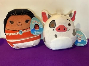 Squishmallows Kelly Toy Disney Moana & Pua Ultra Soft Plush Bundle Set - Picture 1 of 1