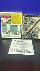 Original Preiser Military Motorcycle Crew At Attention 1:87 Model Kit #16571 - Picture 1 of 9