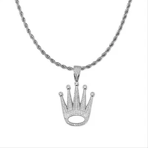 Collana Unisex F10ROMA F10R140 Argento con Ciondolo Corona Zirconata - Bild 1 von 2