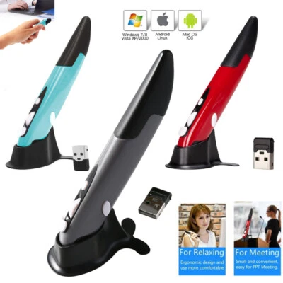 2.4GHz Optical Pen Mouse USB Wireless Pocket Mice Pen 4 Key for Tablet PC Laptop - Image 1 of 4