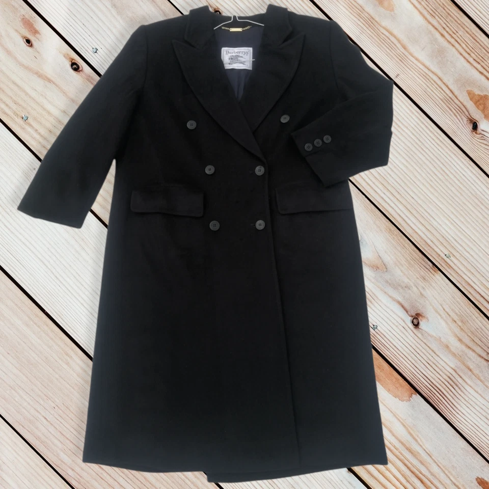 Abrigo/abrigo chaqueta azul oscuro vintage Burberry Prorsum de doble botonadura para mujer Foto 1 de 4