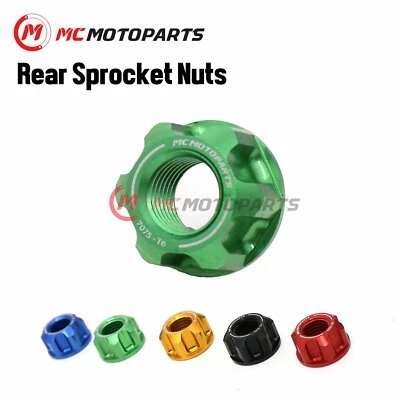 Porcas de roda dentada traseira CNC M10 x 1,25 rosca para Kawasaki ZRX1200S GPX 600 250 - Imagem 1 de 4