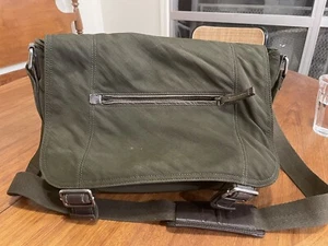 Banana Republic Laptop Messenger Soulder Bag Olive Green 2014 - Picture 1 of 7