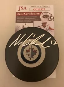 Nikolaj Ehlers signed Winnipeg Jets puck autographed JSA - Picture 1 of 2