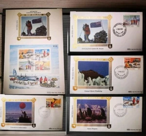 5 New Zealand First Day Cover Stamps FDC Antarctic Research 1984 Benham Perfect - Picture 1 of 6