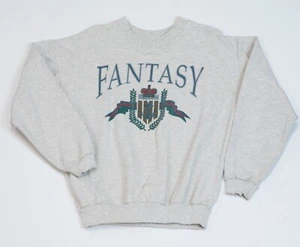 Vintage Womens Size S Fantasy Sweatshirt Gray Pullover 90's Crewneck Isle - Picture 1 of 13