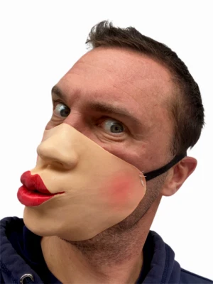 Lustige halbe Gesichtsmaske Kuss Jagger große Lippen Mädchen Schmollmund Lippe Junggesellenabschied Zubehör - Bild 1 von 4