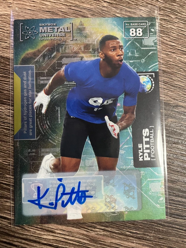 KYLE PITTS 2021 Metal Universe Champions Skybox Premium Autograph - Image 1 of 1