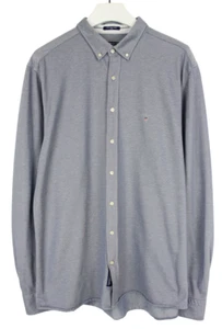 GANT Tech Prep Pique Slim Shirt Men's 3XL Long Sleeve Blue Logo Button Up - Picture 1 of 10