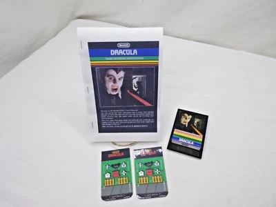 DRACULA for Intellivision (Imagic, 1983) with printed manual & handmade overlays - Image 1 of 4