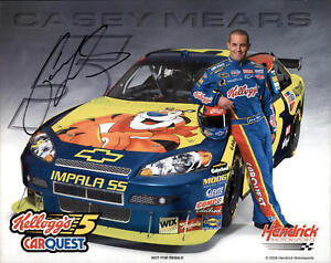 Casey Mears Signed Hero Post Card Photo NASCAR Racing *Autograph Den*