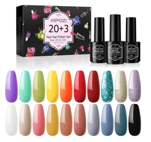 Set smalto UV da 20+3 colori gel LED smalto glitter polish soak-off nail gel - Foto 1 di 10