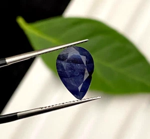 3.35 Carat Natural cut blue sapphire pear shape gemstone from Afghanistan. - Picture 1 of 6