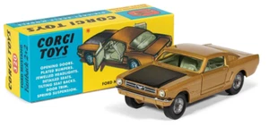 Corgi Ford Mustang Fastback 2+2 - Gold & Black #320 Die-Cast Car RT32001 - Picture 1 of 3
