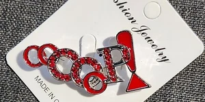 Delta Red Statement Crystal Enamel Lapel Pin SPARKLES - Picture 1 of 2