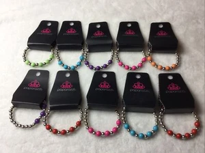 Kinder 5 Farben Perlen mit Silber Perlen 10 Stck Armband Set Paparazzi Neu - Bild 1 von 11