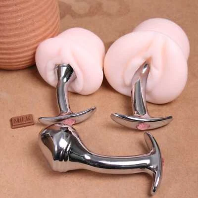 Consolador anal de metal/vidrio punto G sonda masajeador de próstata juguetes sexuales para adultos Foto 1 de 4