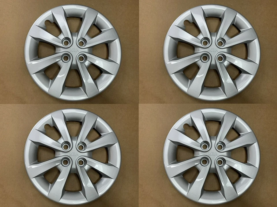 Juego de 4 Tapacubos Cubierta Rueda Nuevo Original Kia 2012-13-14-15-16-17 Kia RIO Foto 1 de 4