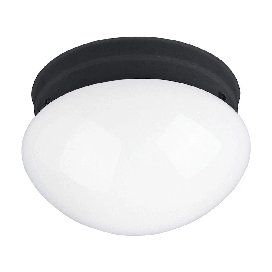 Maxim Lighting Essentials 1-Light Flush Mount, Black/White - 5880WTBK - Изображение 1 из 1