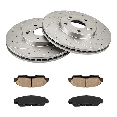 Pastillas de rotores de freno delanteros perforados aptas para Acura TSX 2012 2011-2014 Honda Accord Foto 1 de 4