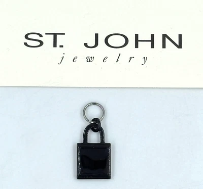 NEW ST. JOHN Knits Zipper Pull Square Puller Slider Black Replacement Signed - Image 1 of 4