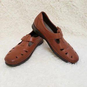 Sandalias mocasines SAS Roamer talla 8,5 trípode castaño cómodo Mary Jane Fisherman - Imagen 1 de 8