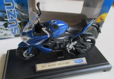 WELLY,SUZUKI GSX-S1000F 2017 Blue, 1/18, WEL19660GSX - Image 1 of 2