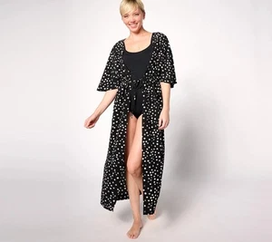 Belle by Kim Gravel Beach Petite Tie Cover Up Modern Dot XL/1X New - Picture 1 of 1