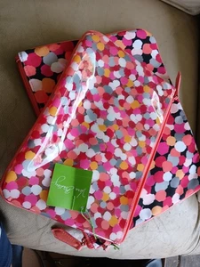 Vera Bradley Beach Pouch Set Of 2 Pixie Confetti Zip Case Bag - Picture 1 of 4